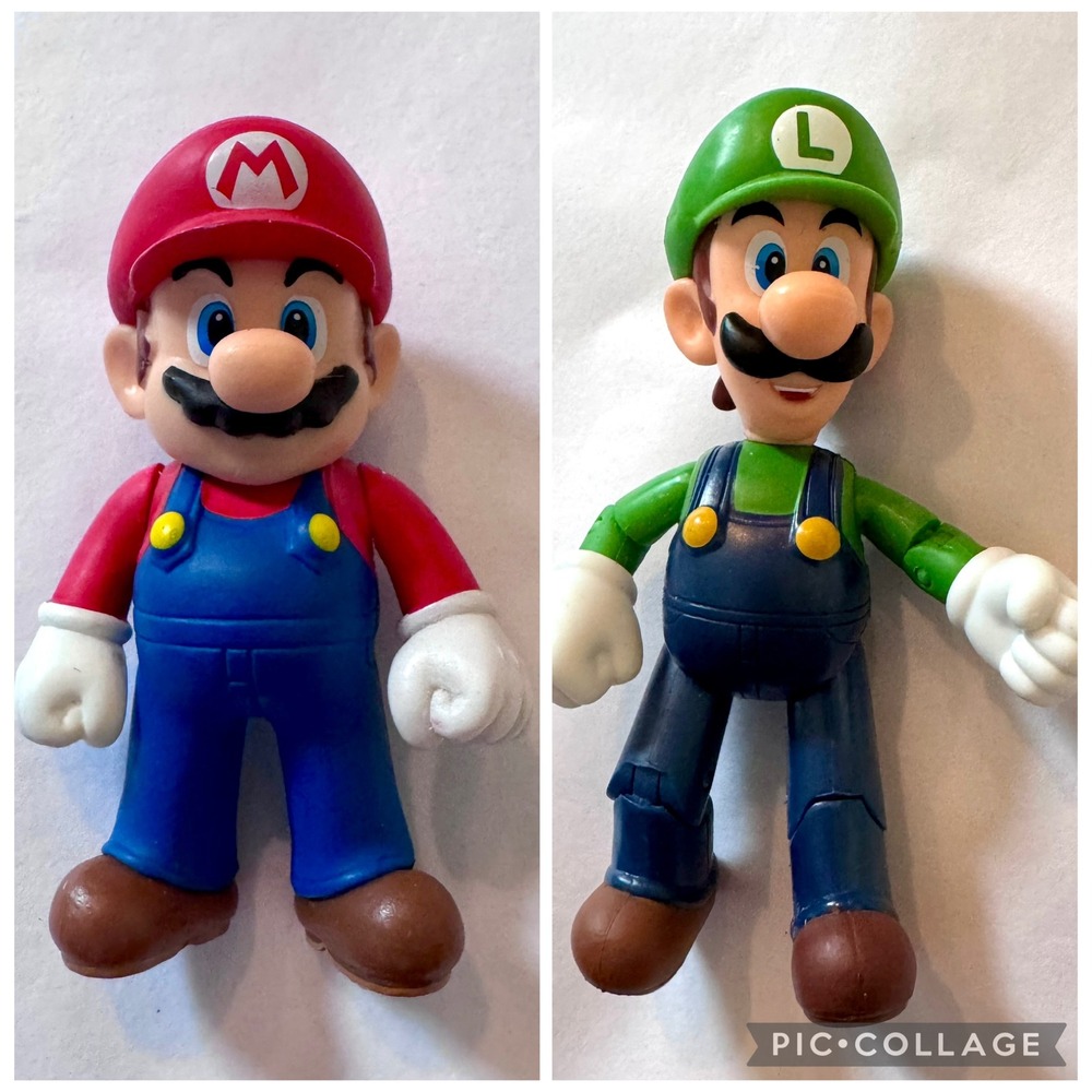 Nintendo Super Mario and Luigi Jakks Pacific Action Figure Set Retro Gaming Toys